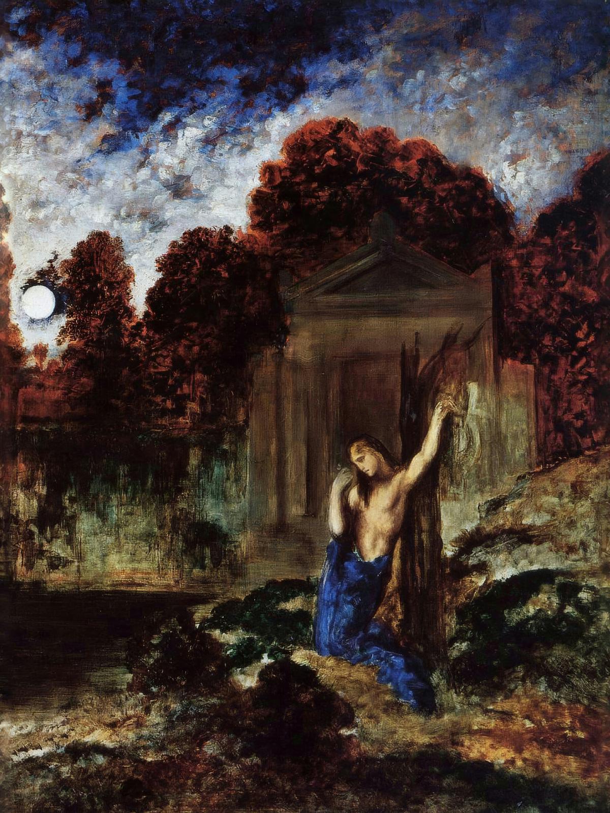 Orpheus at the Tomb of Eurydice by Gustave Moreau — archival fine-art print from Fable