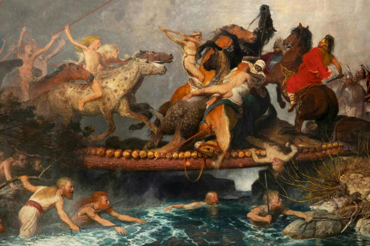 The Battle on the Bridge by Arnold Böcklin — archival fine-art print from Fable