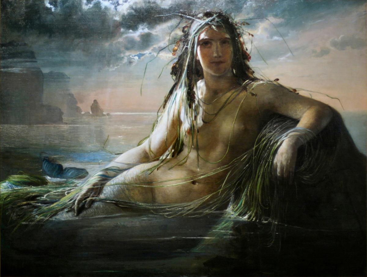 A Mermaid by Elisabeth Jerichau-Baumann — archival fine-art print from Fable