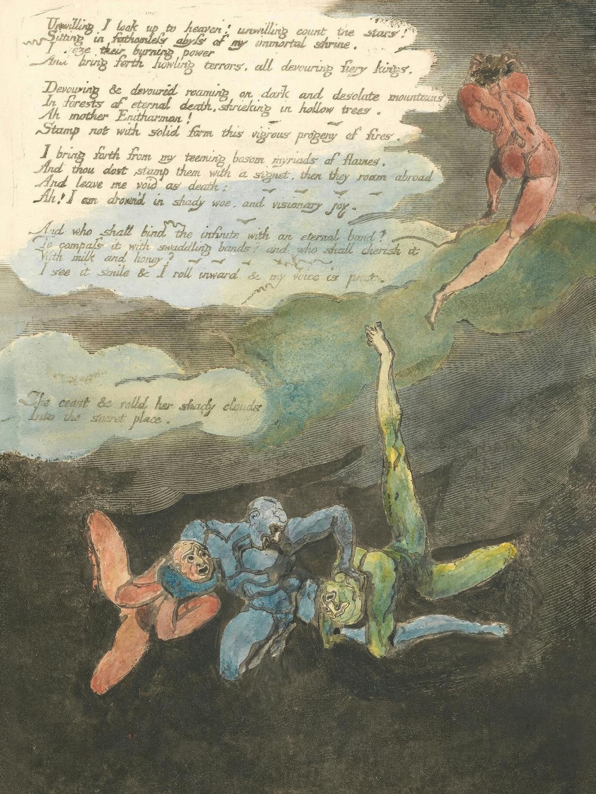 Europe a Prophecy, plate 4 by William Blake — archival fine-art print from Fable