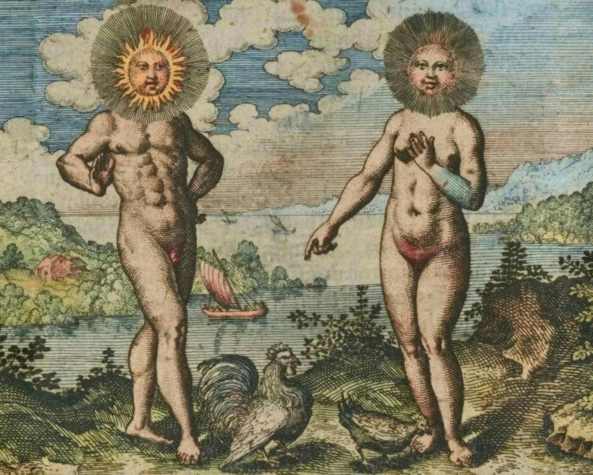 Sun and Moon by Matthäus Merian the Elder, after Michael Maier — archival fine-art print from Fable