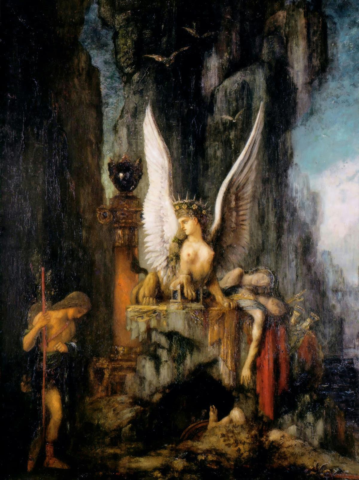 Oedipus the Wayfarer by Gustave Moreau — archival fine-art print from Fable