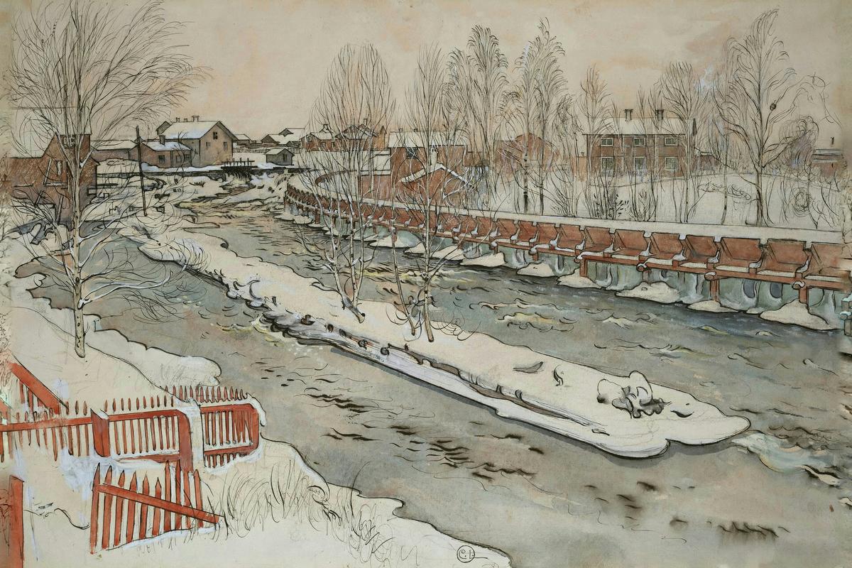 The Timber Chute. From A Home by Carl Larsson — archival fine-art print from Fable