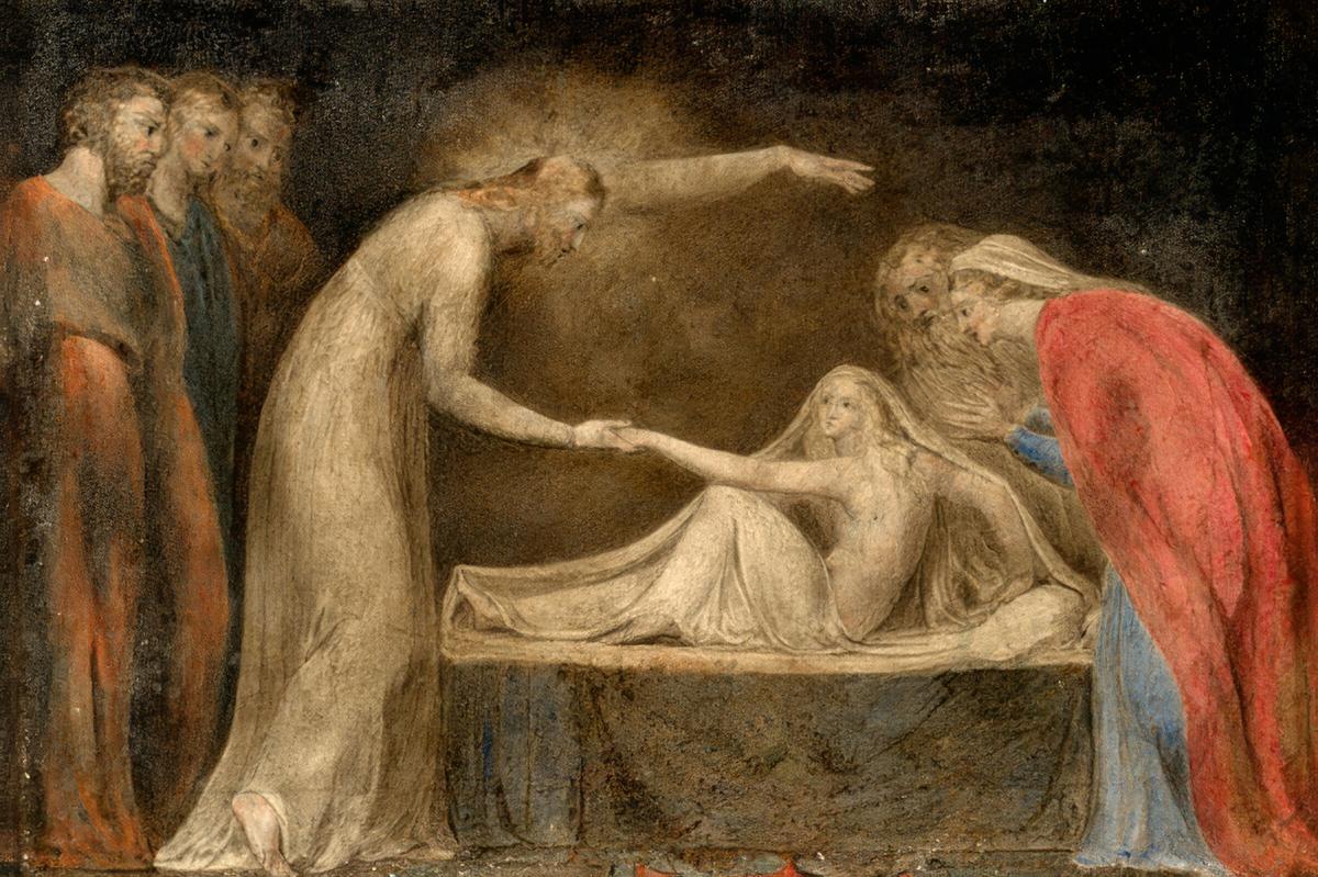 Christ Raising Jairus's Daughter by William Blake — archival fine-art print from Fable