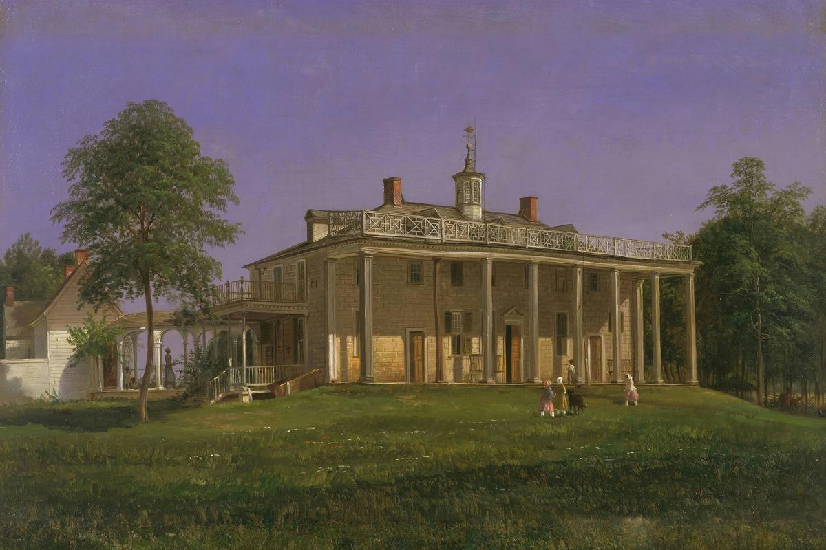 View of Mount Vernon home portrait — custom painted portrait by Fable