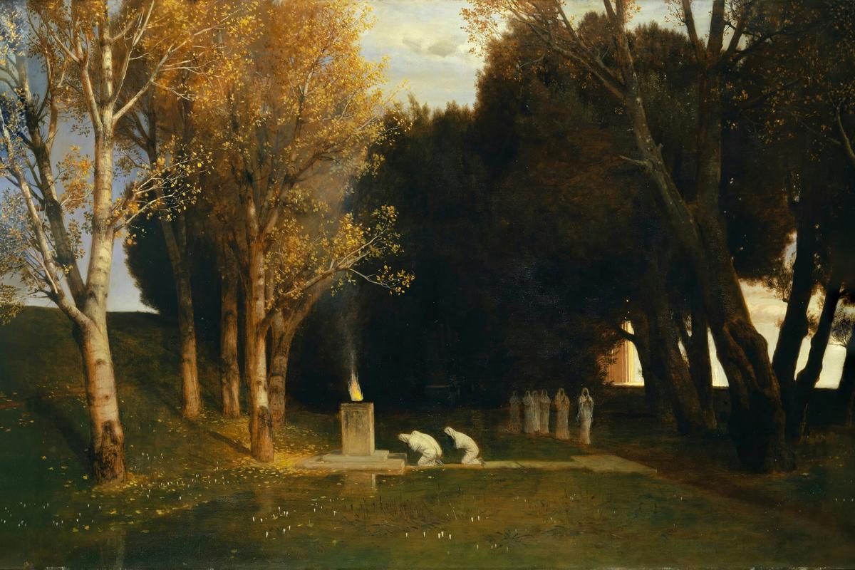 Sacred grove by Arnold Böcklin — archival fine-art print from Fable