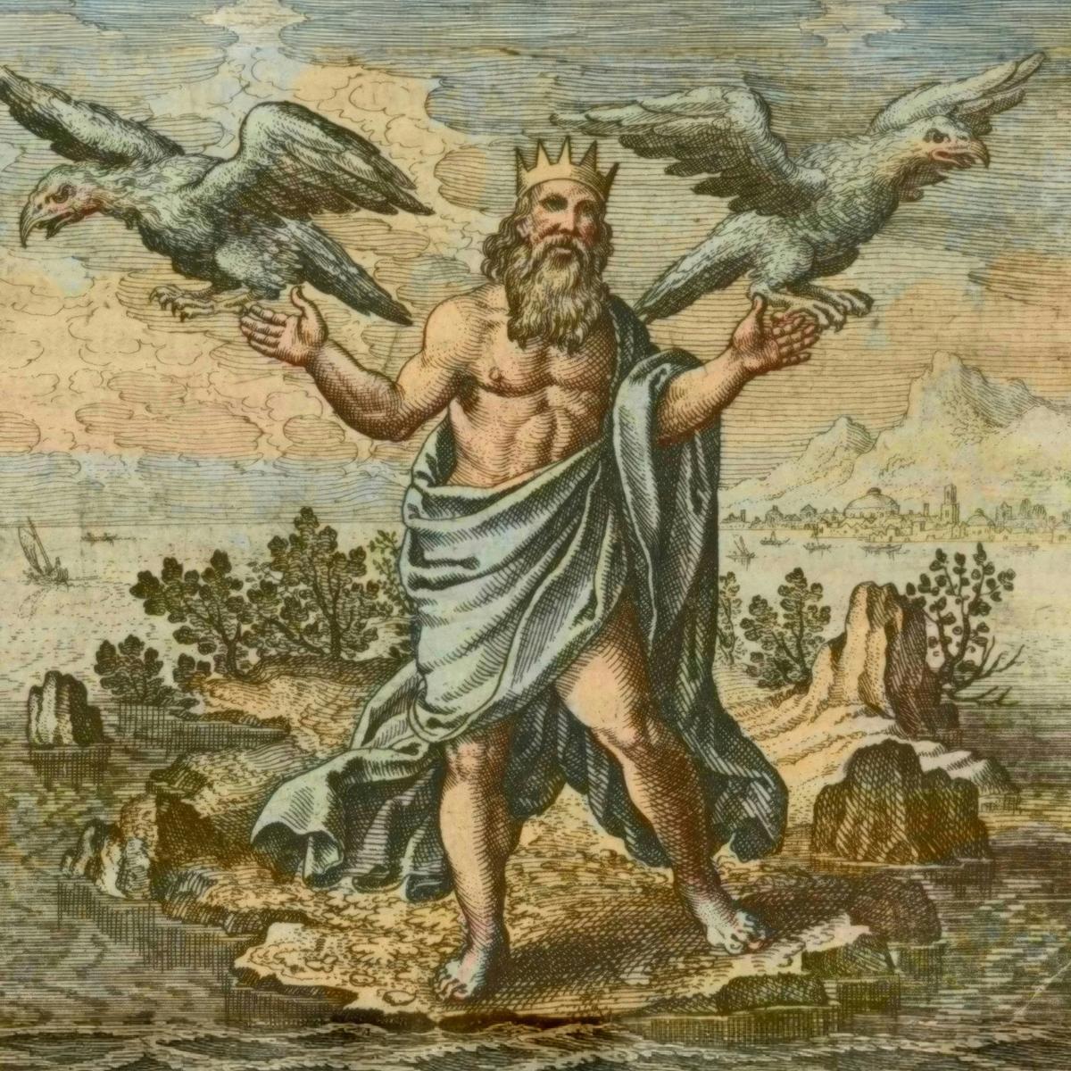 The Two Eagles by Matthäus Merian the Elder, after Michael Maier — archival fine-art print from Fable