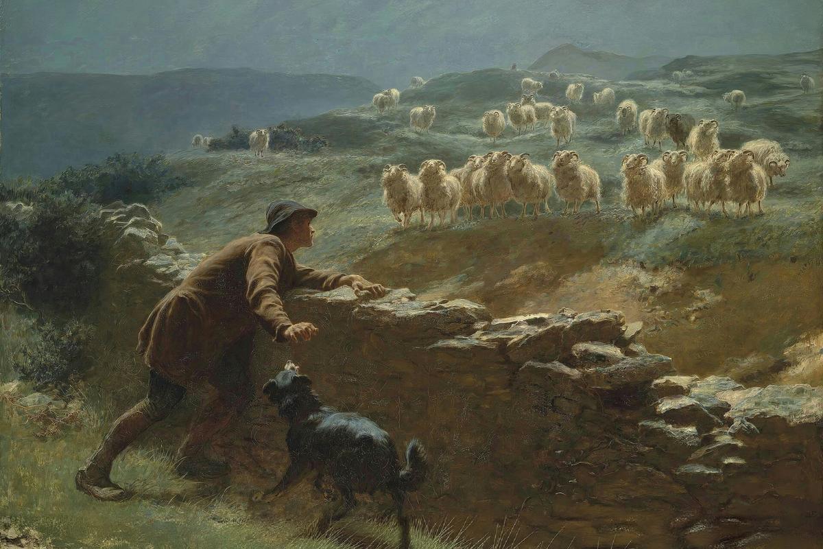 The Sheepstealer by Briton Rivière — archival fine-art print from Fable