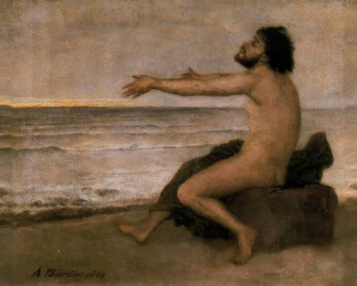 Odysseus and the Sea by Arnold Böcklin — archival fine-art print from Fable