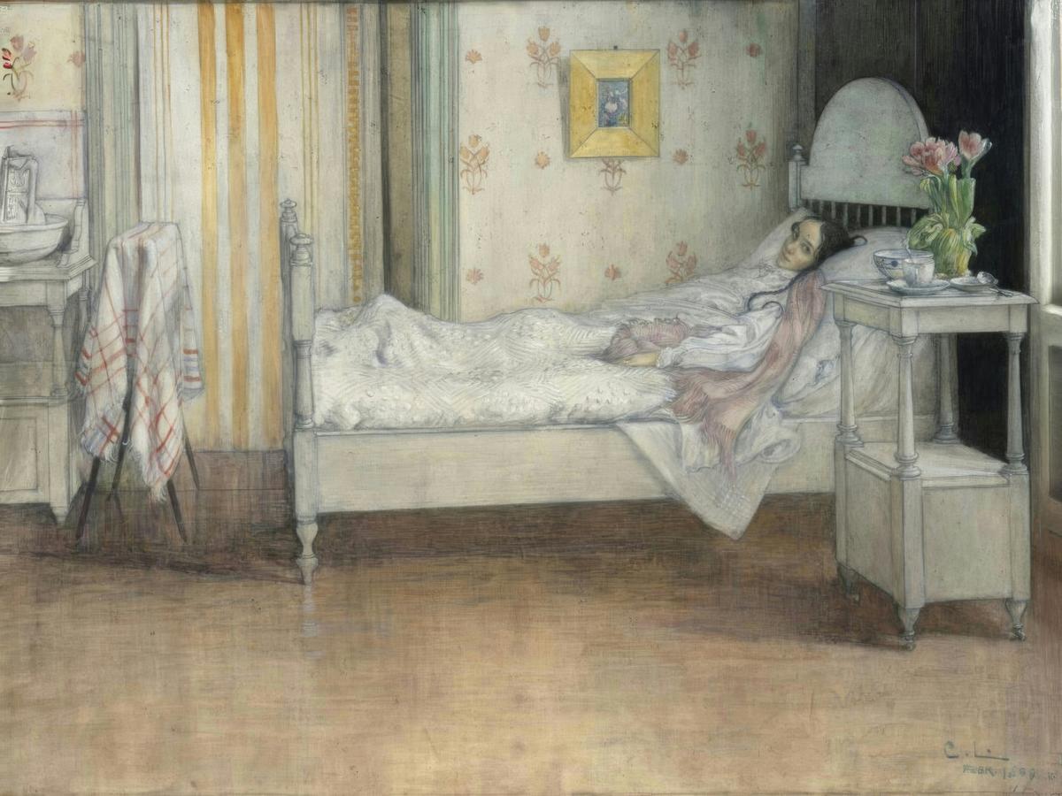 Convalescence by Carl Larsson — archival fine-art print from Fable