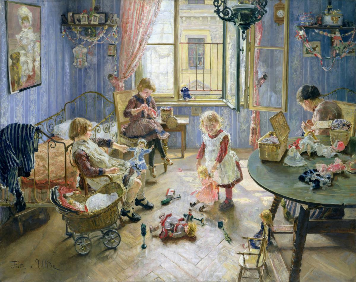 The Nursery by Fritz von Uhde — archival fine-art print from Fable