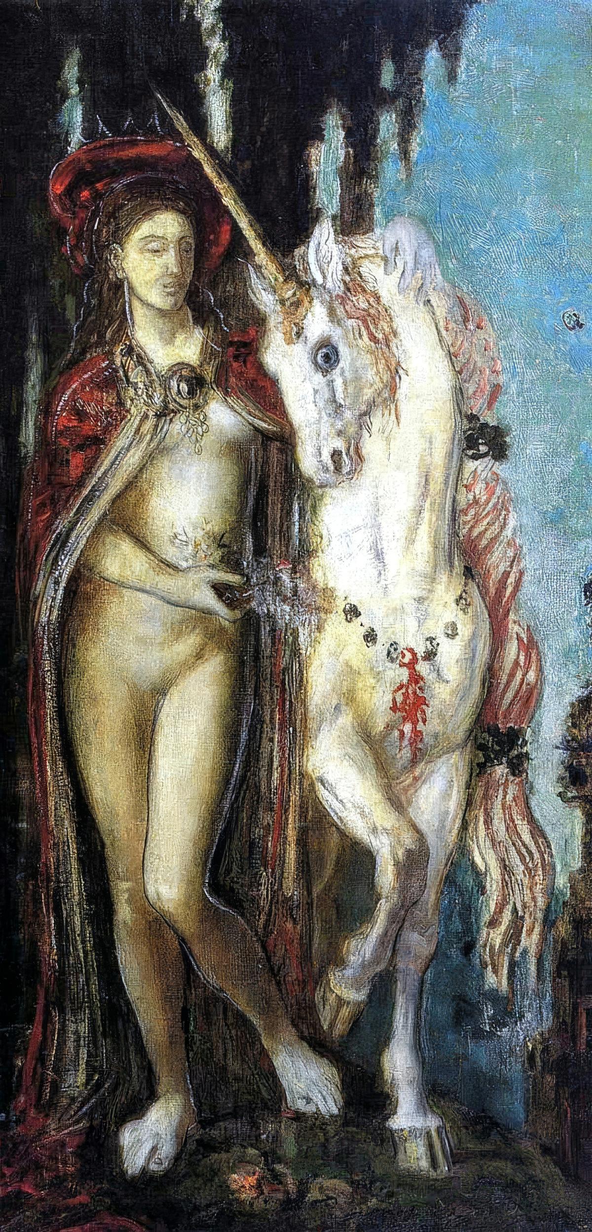 The Unicorn by Gustave Moreau — archival fine-art print from Fable