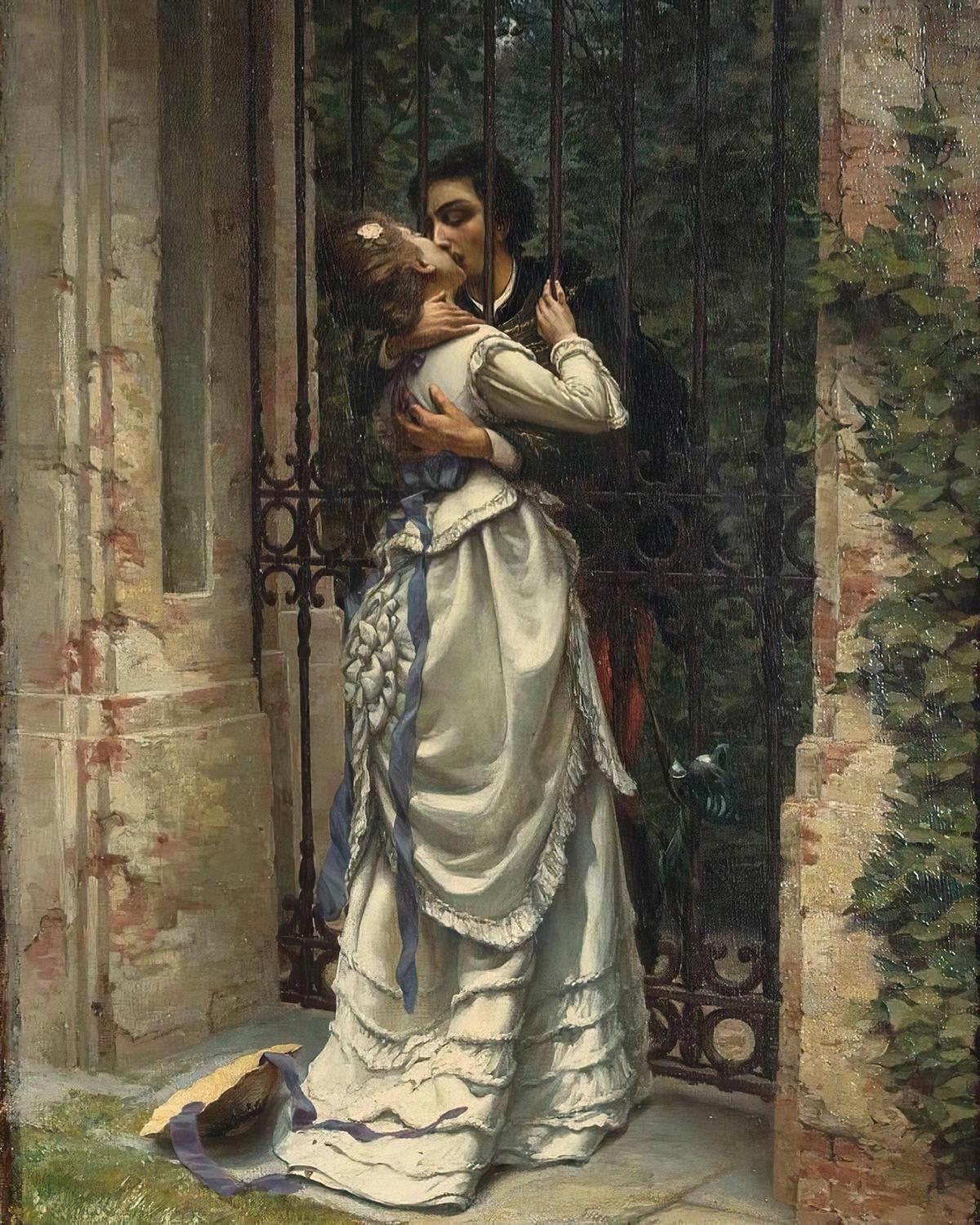 The Kiss, Allason · Couples human portrait — custom painted portrait by Fable