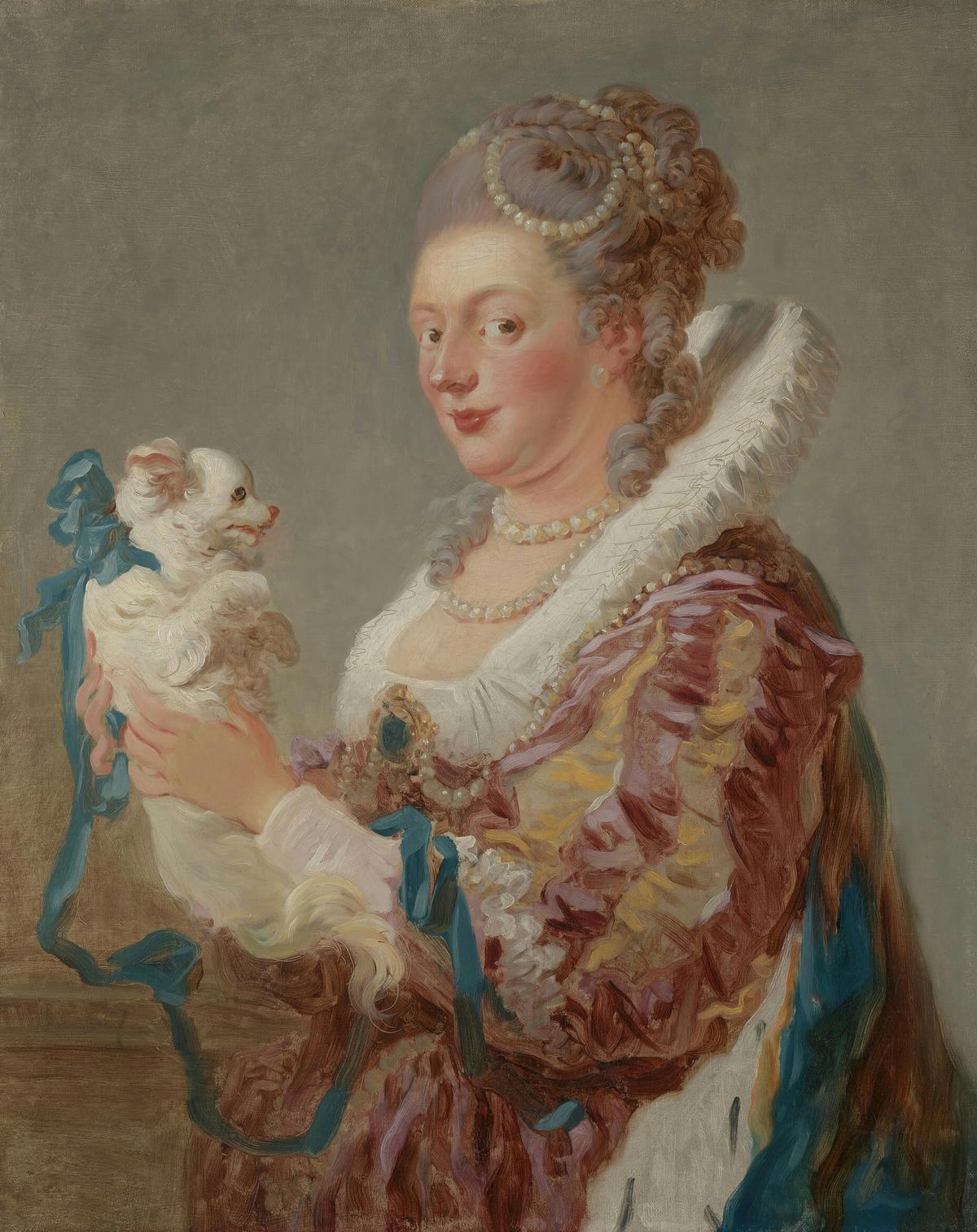 A Woman with a Dog · Pets & owners human portrait — custom painted portrait by Fable