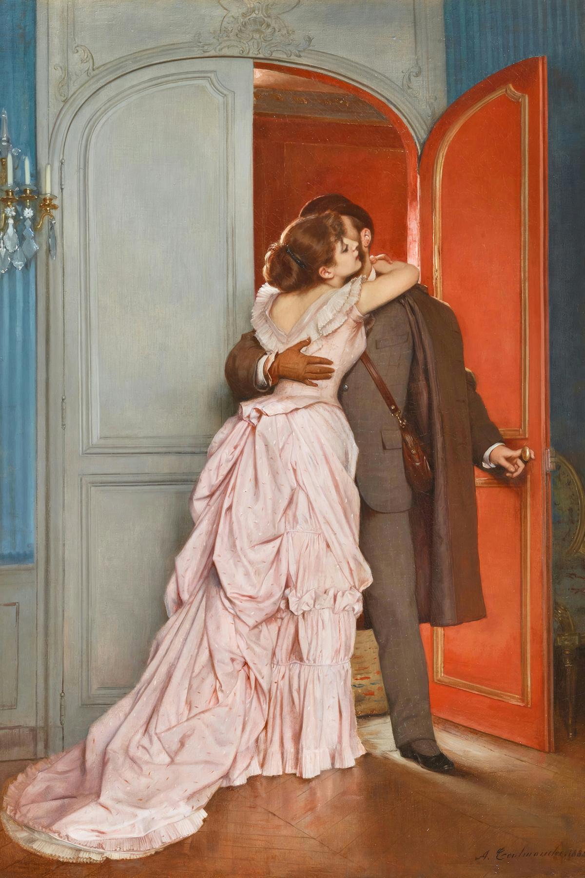 The Kiss, Toulmouche · Couples human portrait — custom painted portrait by Fable