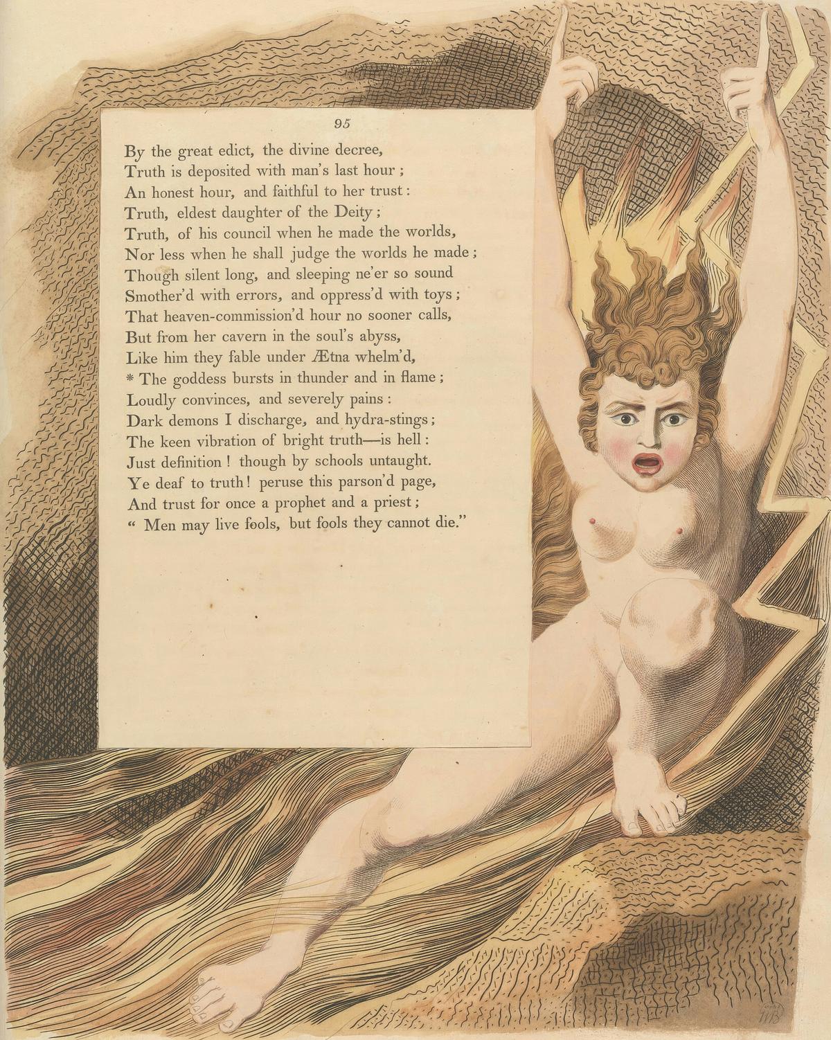 Young's Night Thoughts, page 95 by William Blake — archival fine-art print from Fable