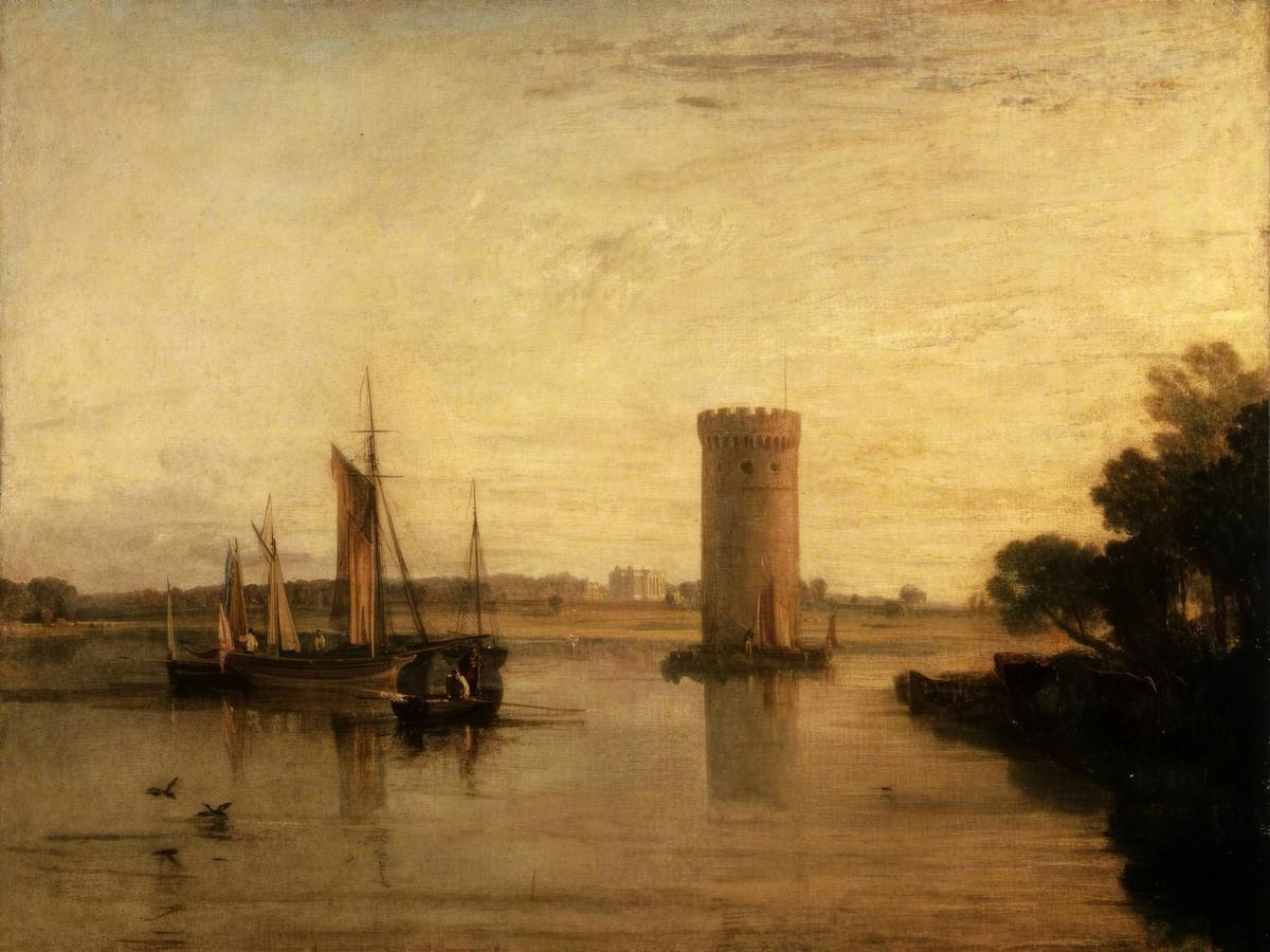 Tabley, the Seat of Sir J. F. Leicester: Calm Morning by J. M. W. Turner — archival fine-art print from Fable
