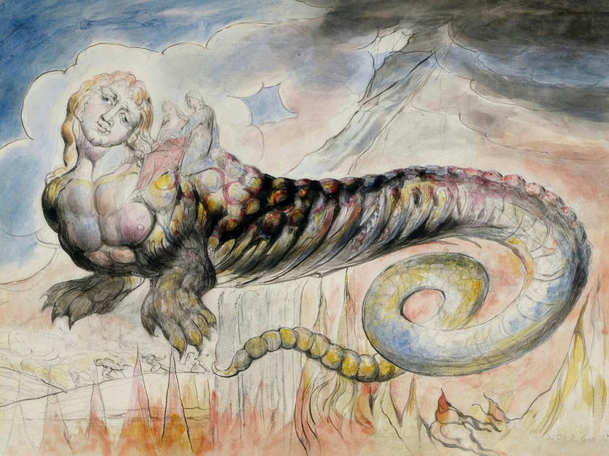 Geryon's Descent by William Blake — archival fine-art print from Fable