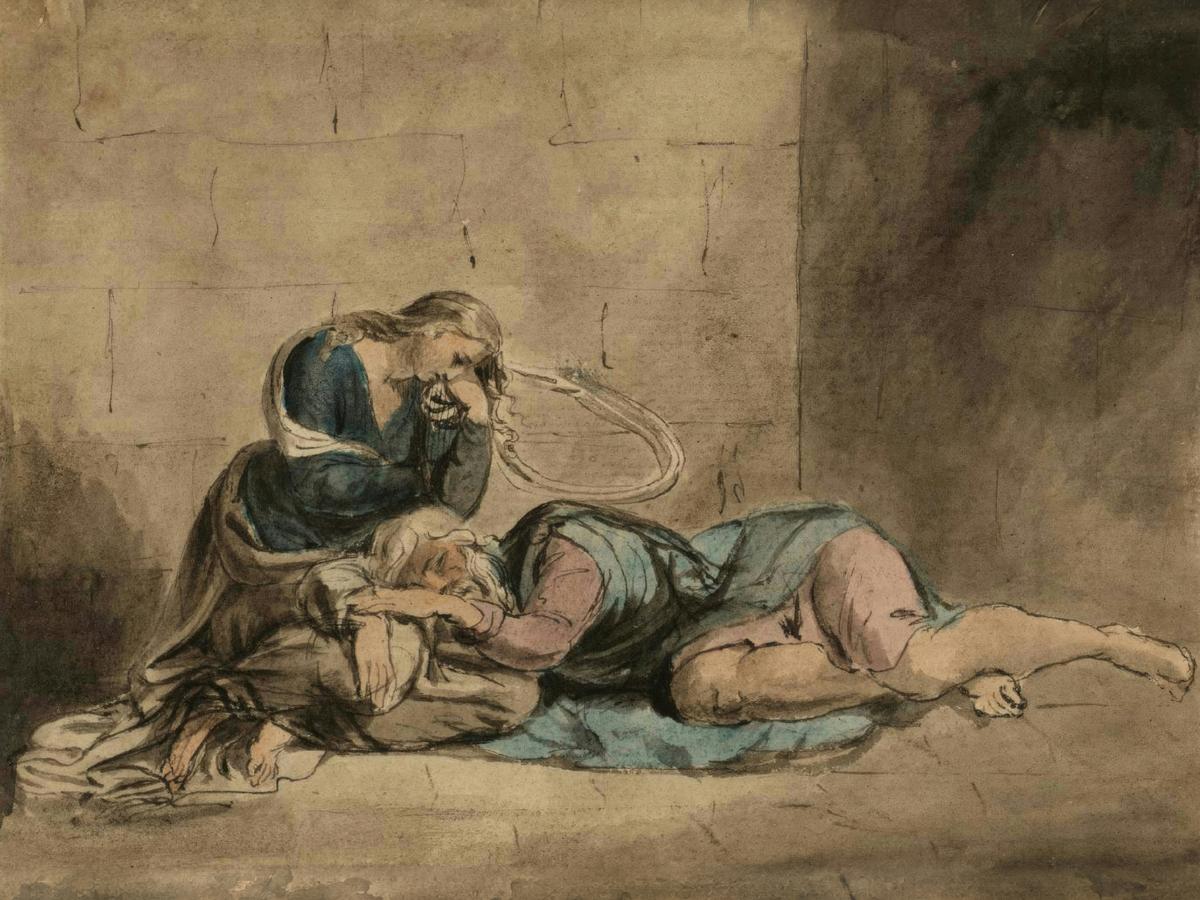 Lear and Cordelia in Prison by William Blake — archival fine-art print from Fable
