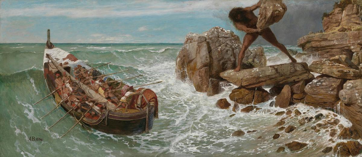Odysseus and Polyphemus by Arnold Böcklin — archival fine-art print from Fable