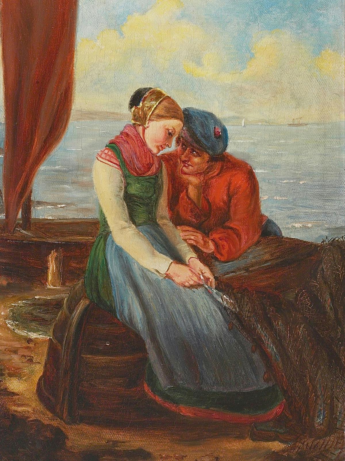 A Proposal · Couples human portrait — custom painted portrait by Fable