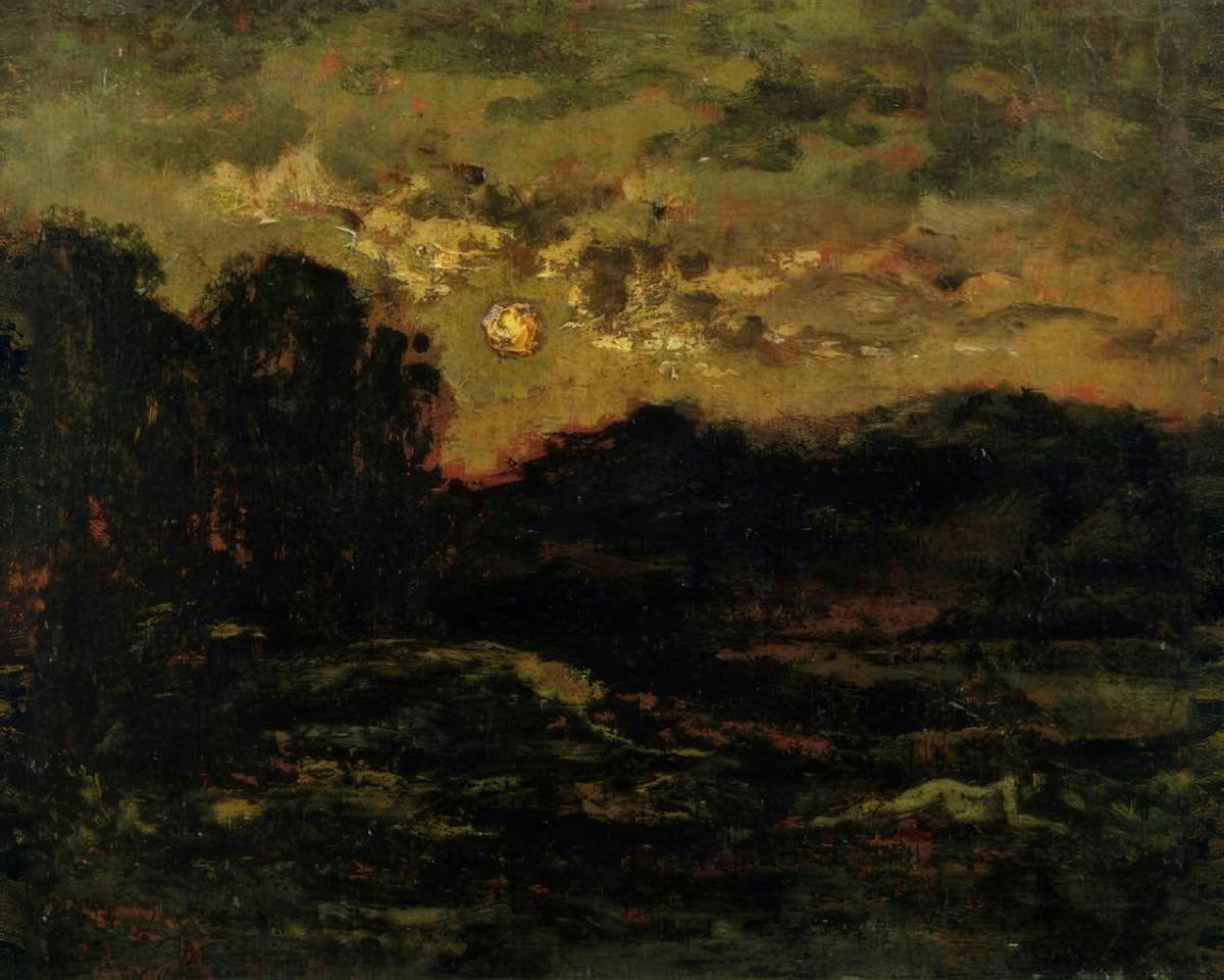 The Grief of Orpheus (landscape) by Gustave Moreau — archival fine-art print from Fable