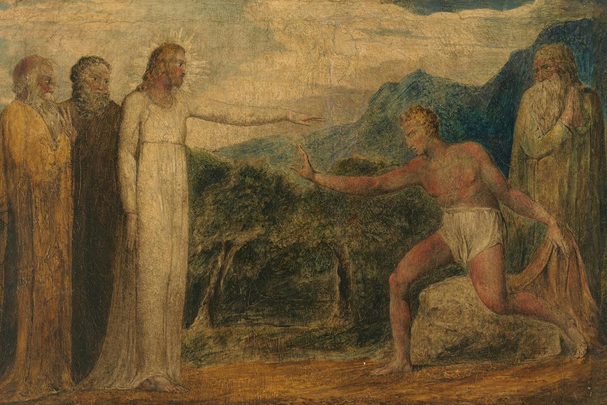 Christ Giving Sight to Bartimaeus by William Blake — archival fine-art print from Fable