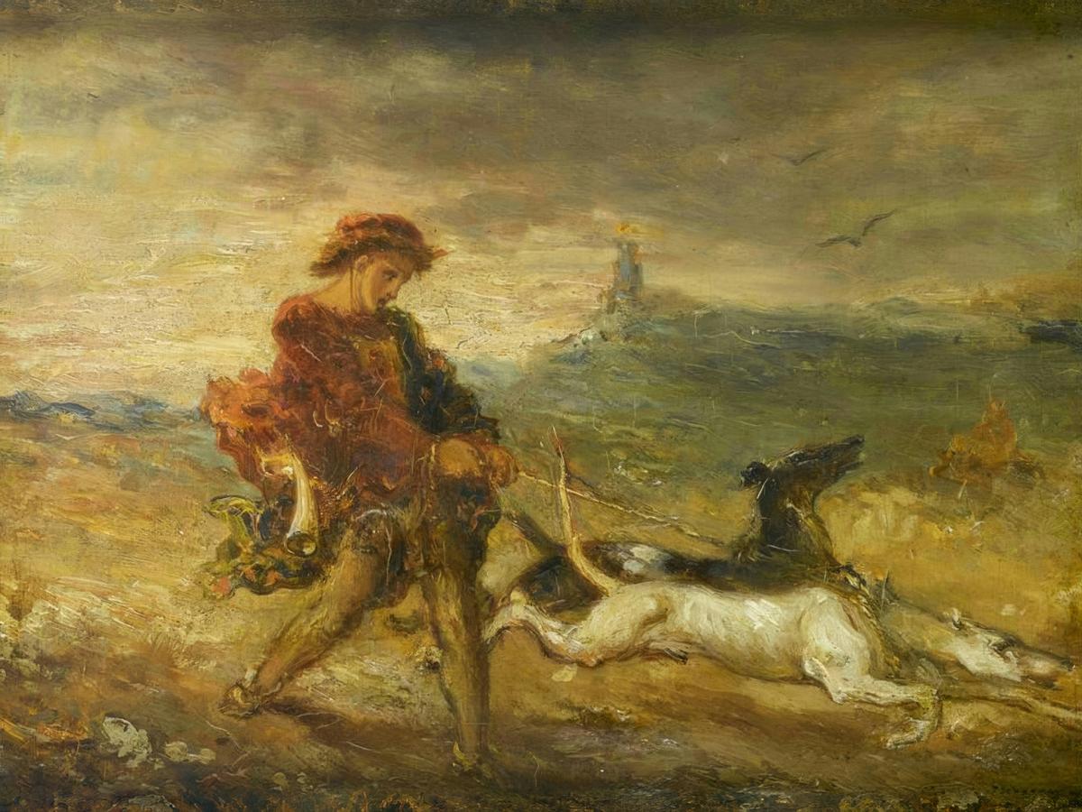 Huntsmen with Hounds by Gustave Moreau — archival fine-art print from Fable