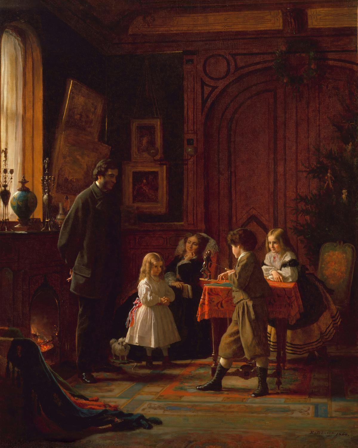 Christmas-Time, The Blodgett Family by Eastman Johnson — archival fine-art print from Fable