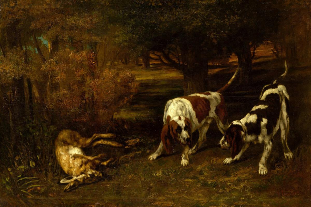 Hunting Dogs with Dead Hare · Pets pet portrait — custom painted portrait by Fable