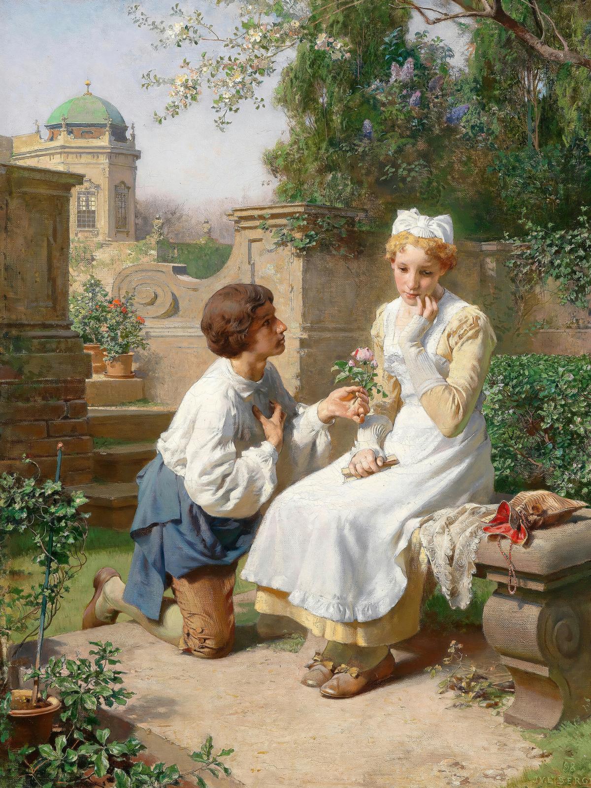 The Belvedere Garden · Couples human portrait — custom painted portrait by Fable