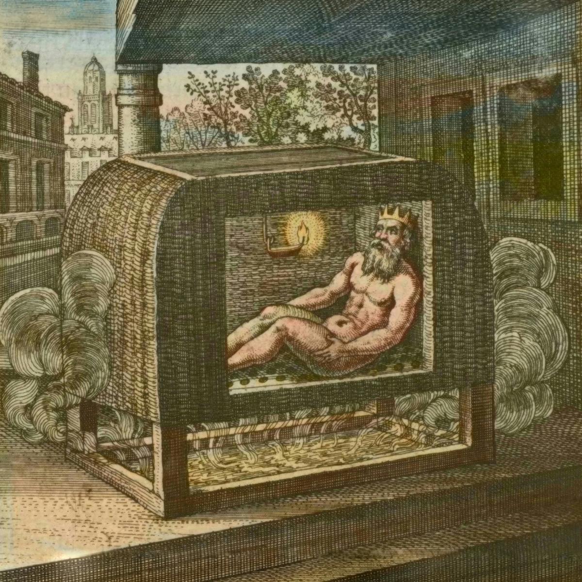 The King’s Sweat Bath by Matthäus Merian the Elder, after Michael Maier — archival fine-art print from Fable