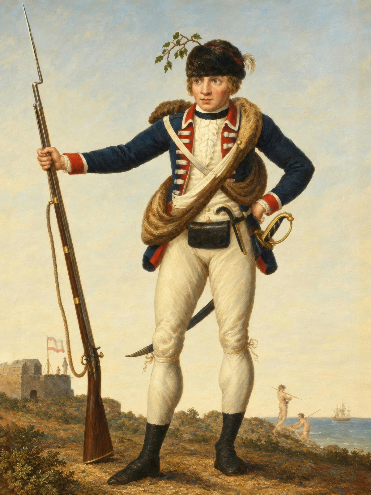 A Private Marine of Colonel Fourgeoud's Corps by William Blake, after John Gabriel Stedman — archival fine-art print from Fable