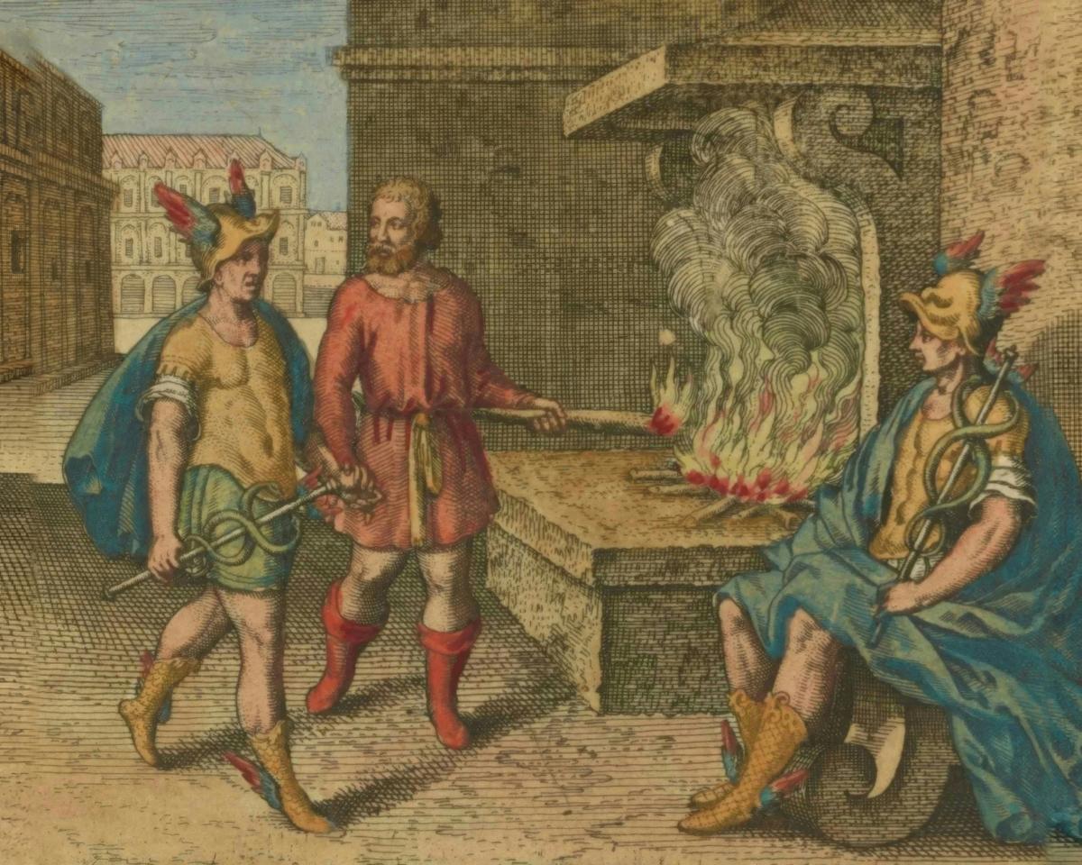 Like to Like by Matthäus Merian the Elder, after Michael Maier — archival fine-art print from Fable