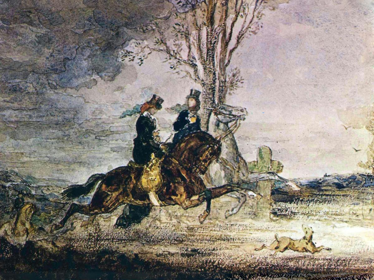 Two Modern Horsewomen by Gustave Moreau — archival fine-art print from Fable