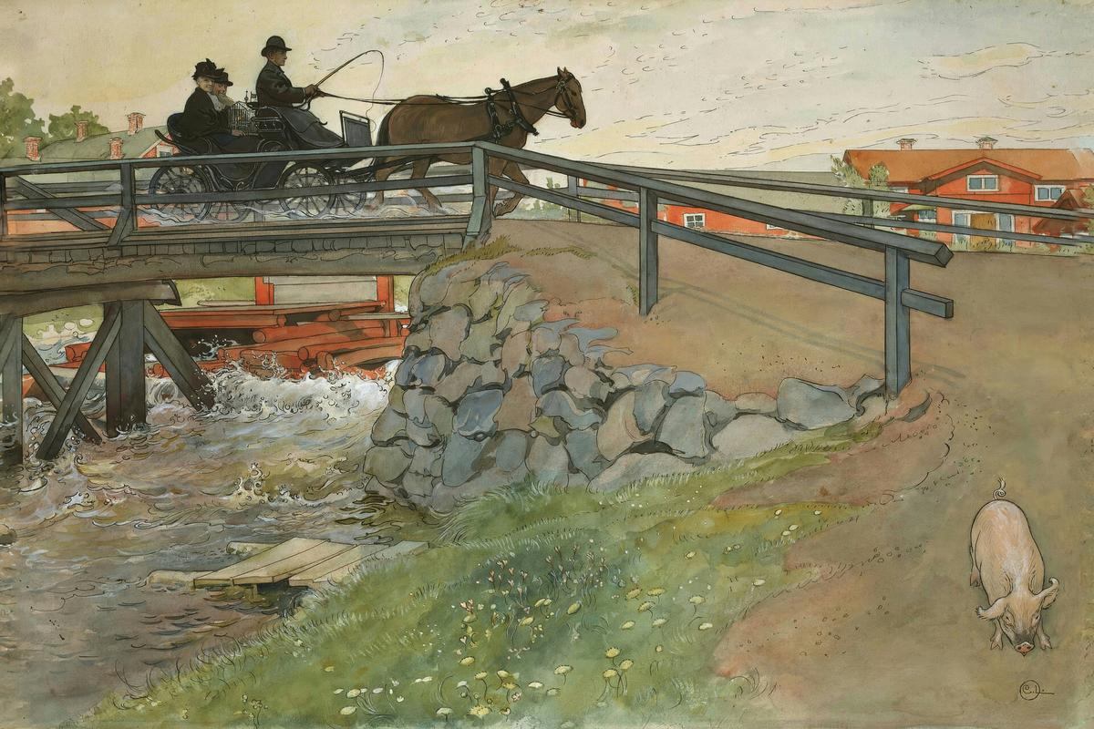 The Bridge. From A Home by Carl Larsson — archival fine-art print from Fable