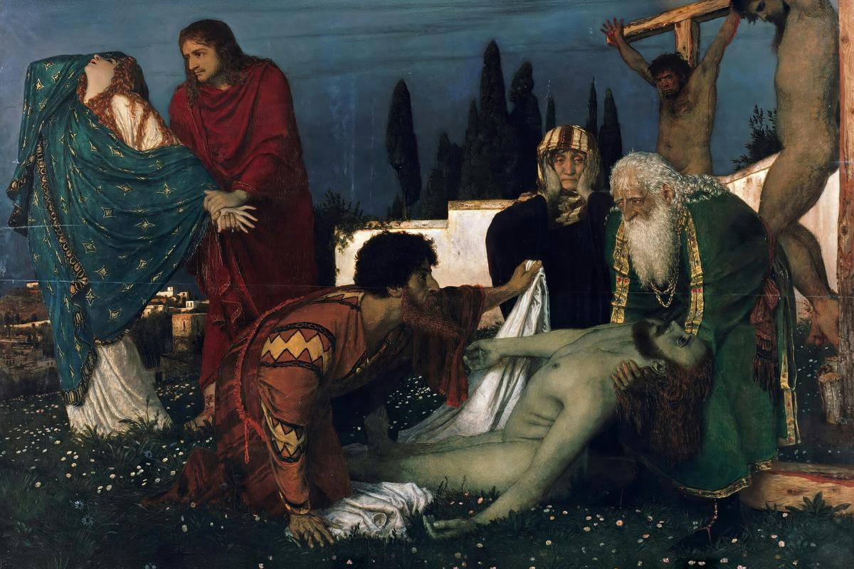 Weeping at the Cross by Arnold Böcklin — archival fine-art print from Fable
