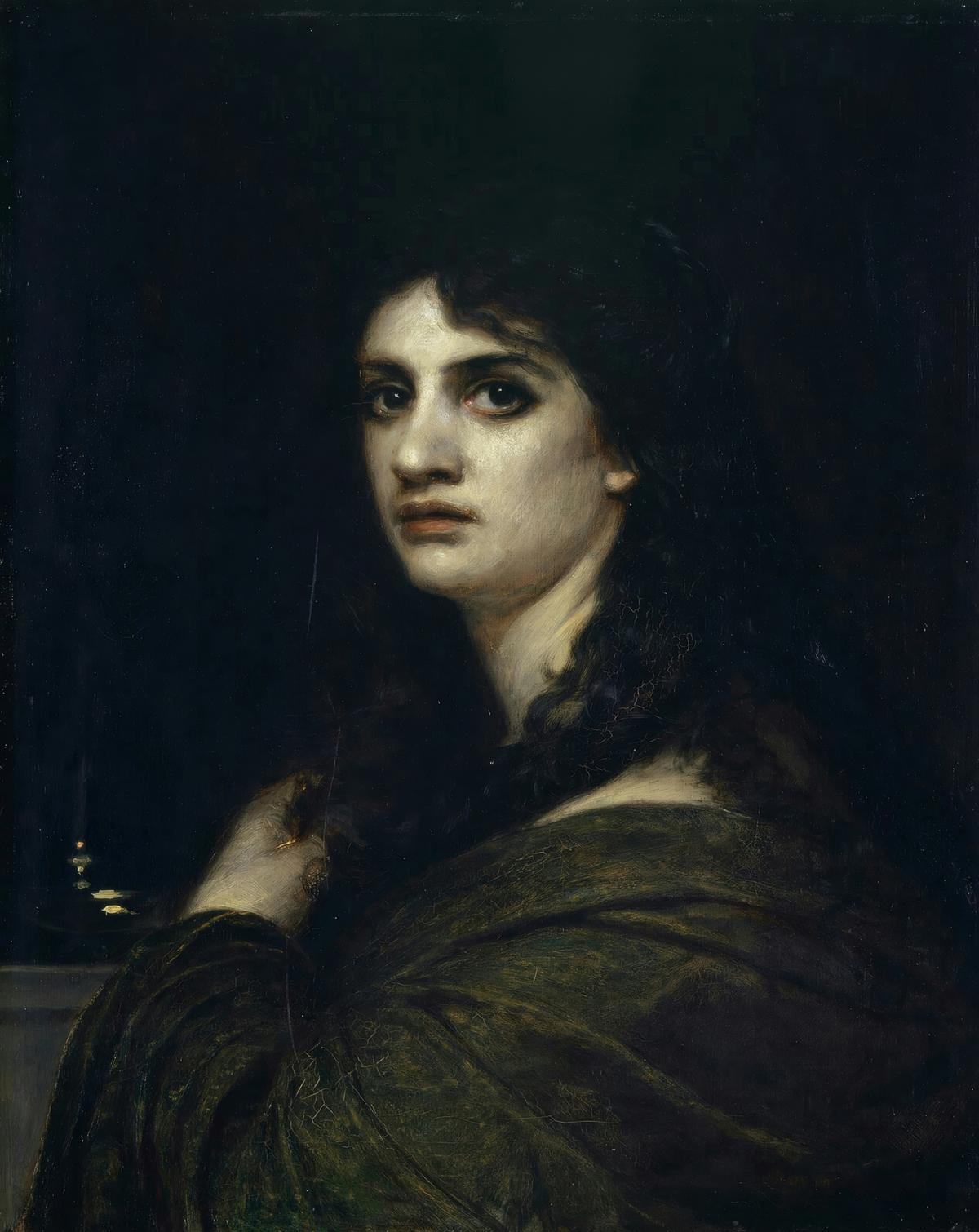 Melancholy human portrait — custom painted portrait by Fable