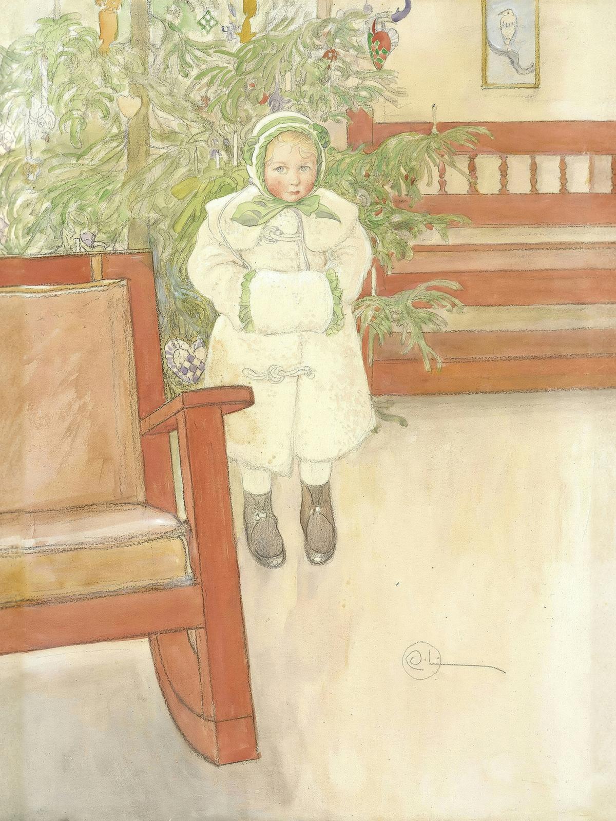 Girl and Rocking Chair by Carl Larsson — archival fine-art print from Fable