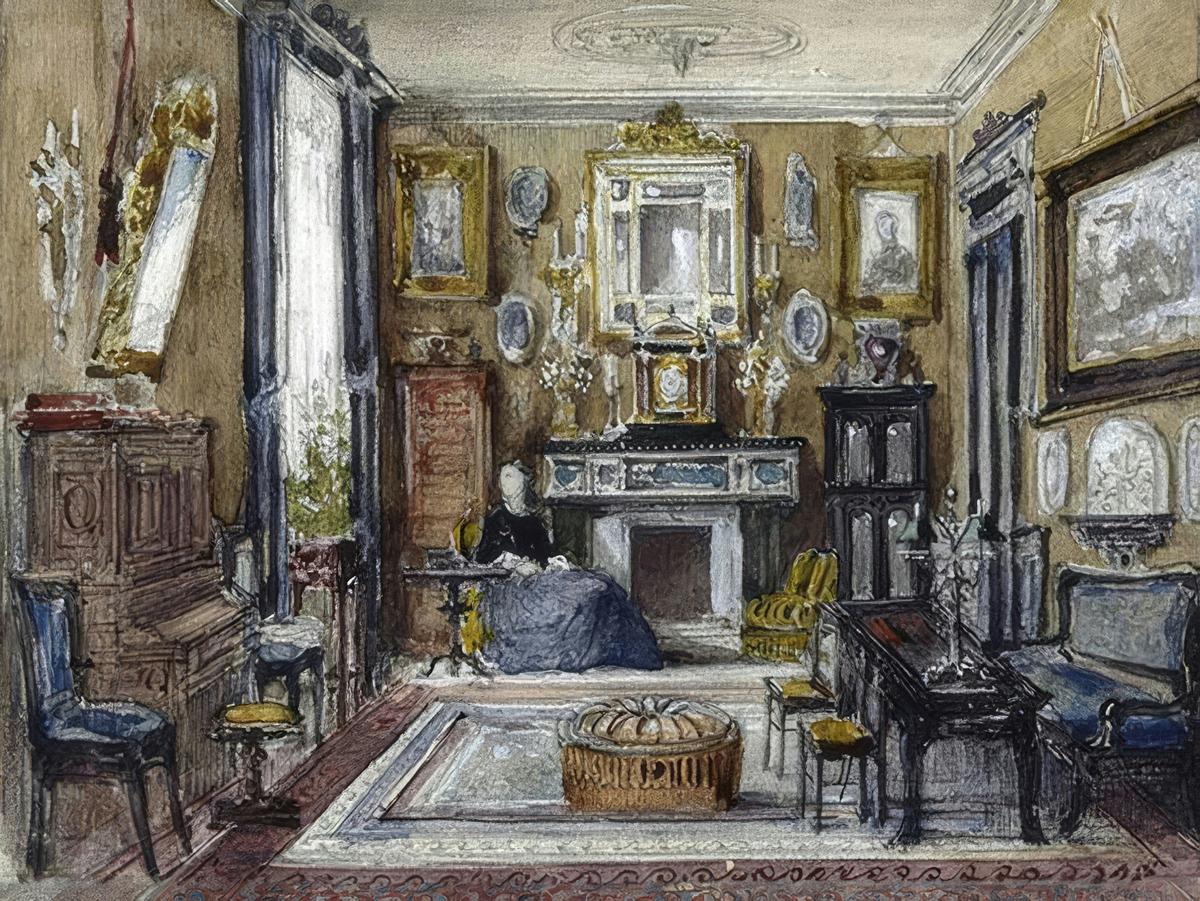 Interior of a Salon by Gustave Moreau — archival fine-art print from Fable