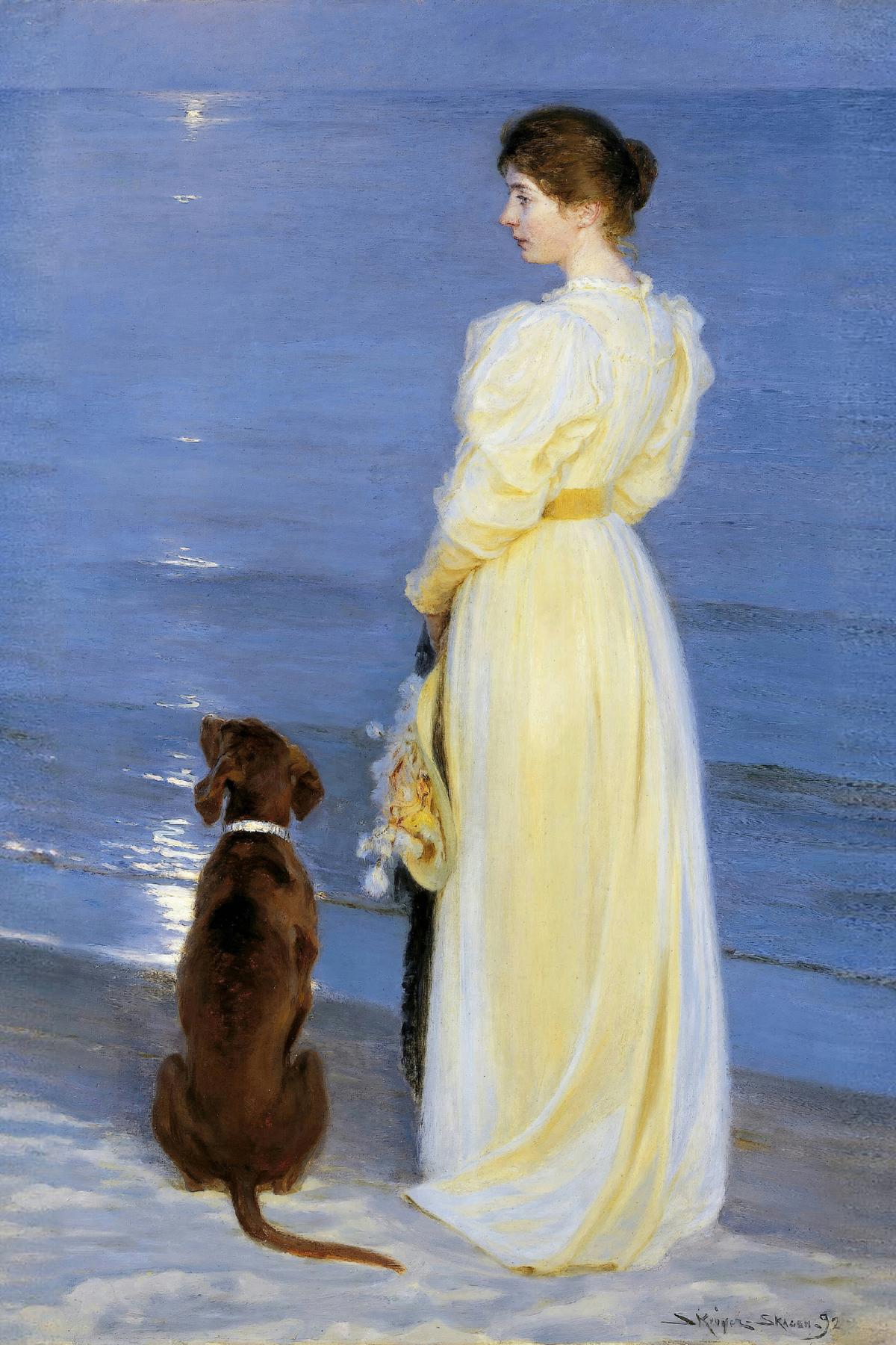 Summer Evening at Skagen · Pets & owners human portrait — custom painted portrait by Fable