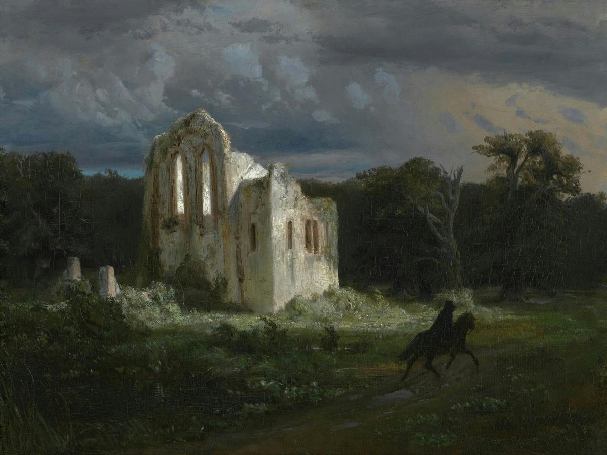 Moonlit Landscape by Arnold Böcklin — archival fine-art print from Fable