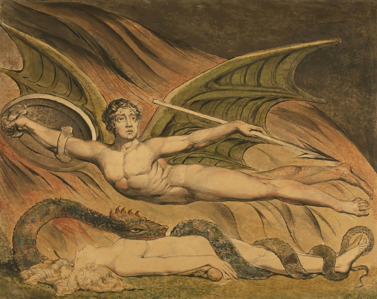 Satan Exulting over Eve by William Blake — archival fine-art print from Fable