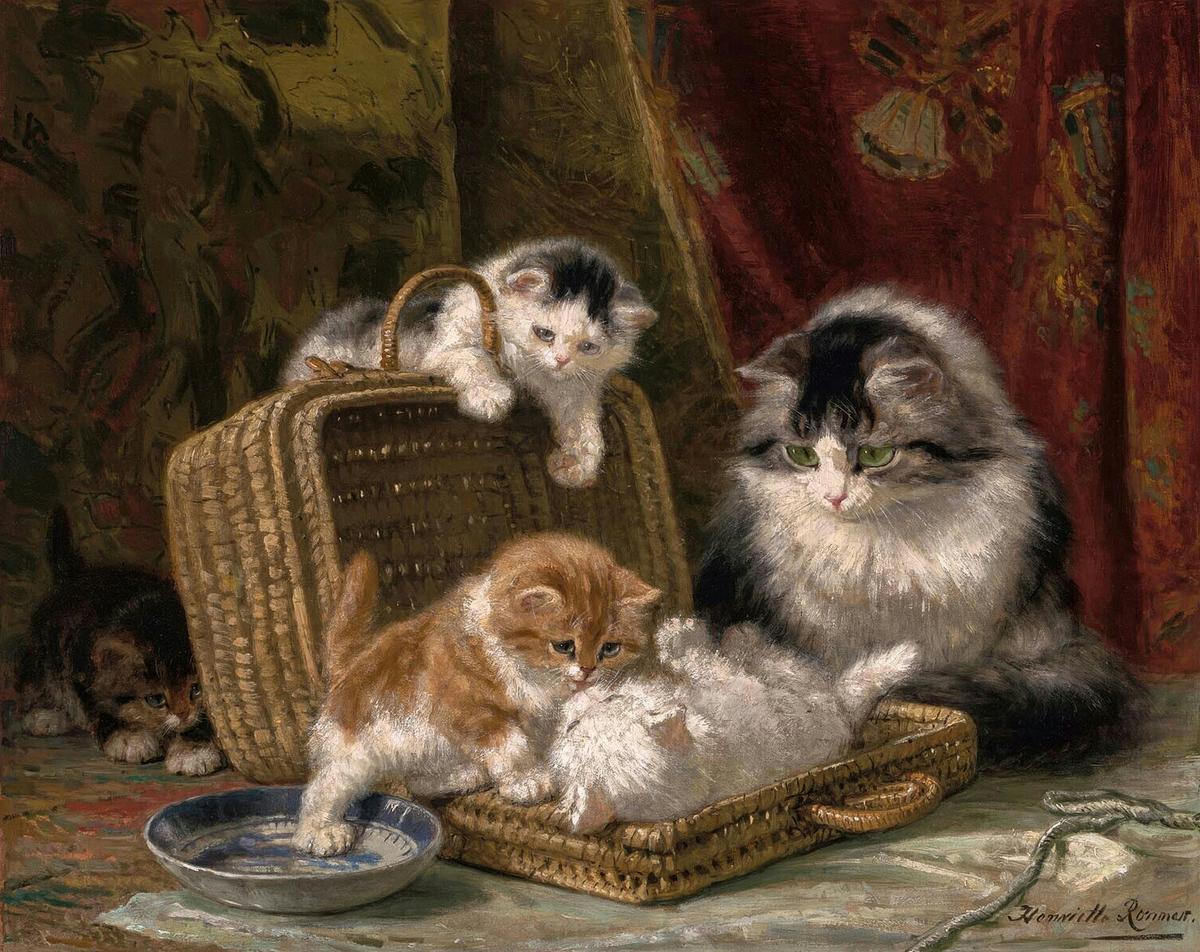 Kittens playing · Pets pet portrait — custom painted portrait by Fable