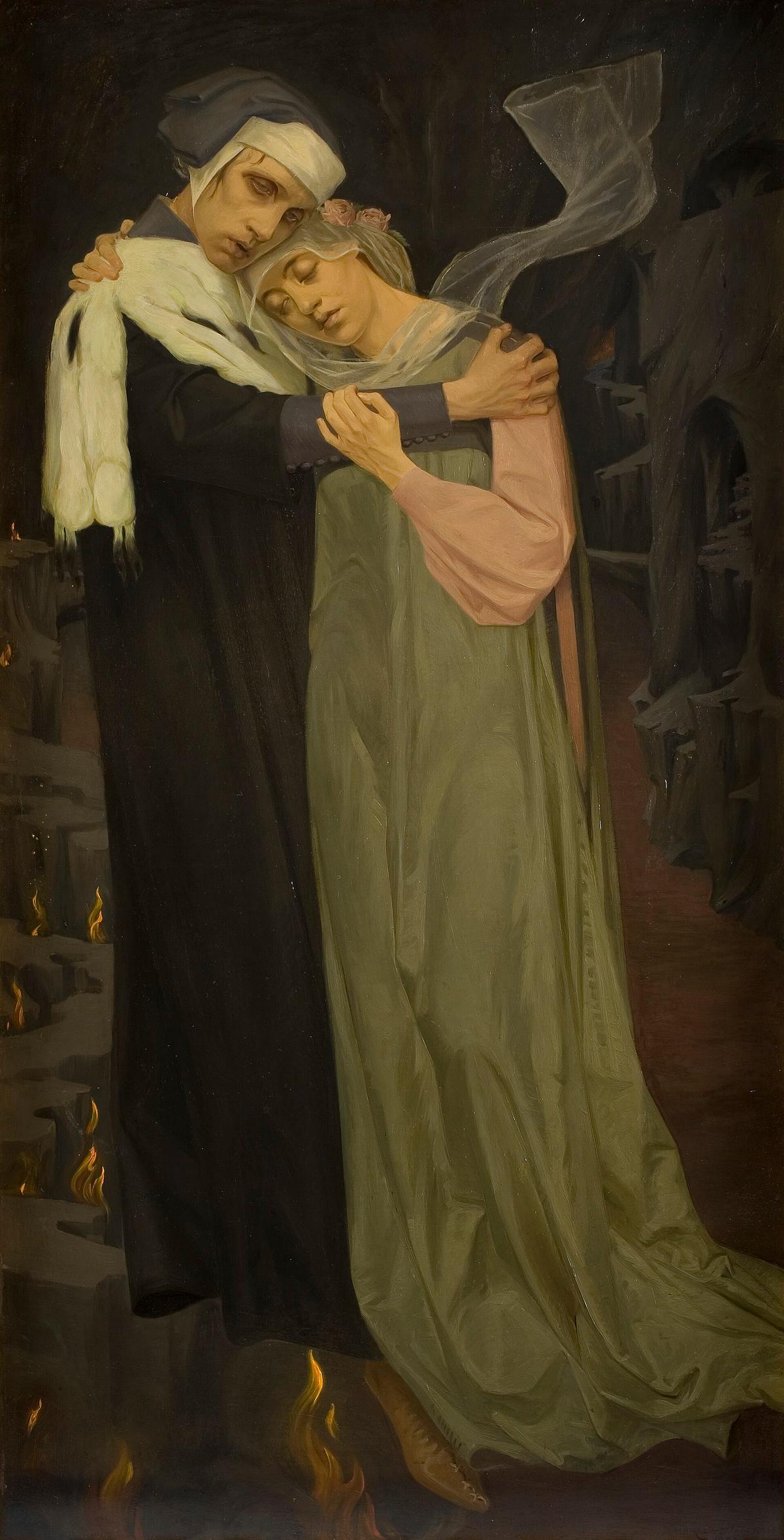 Paolo and Francesca, Slott-Møller · Couples human portrait — custom painted portrait by Fable