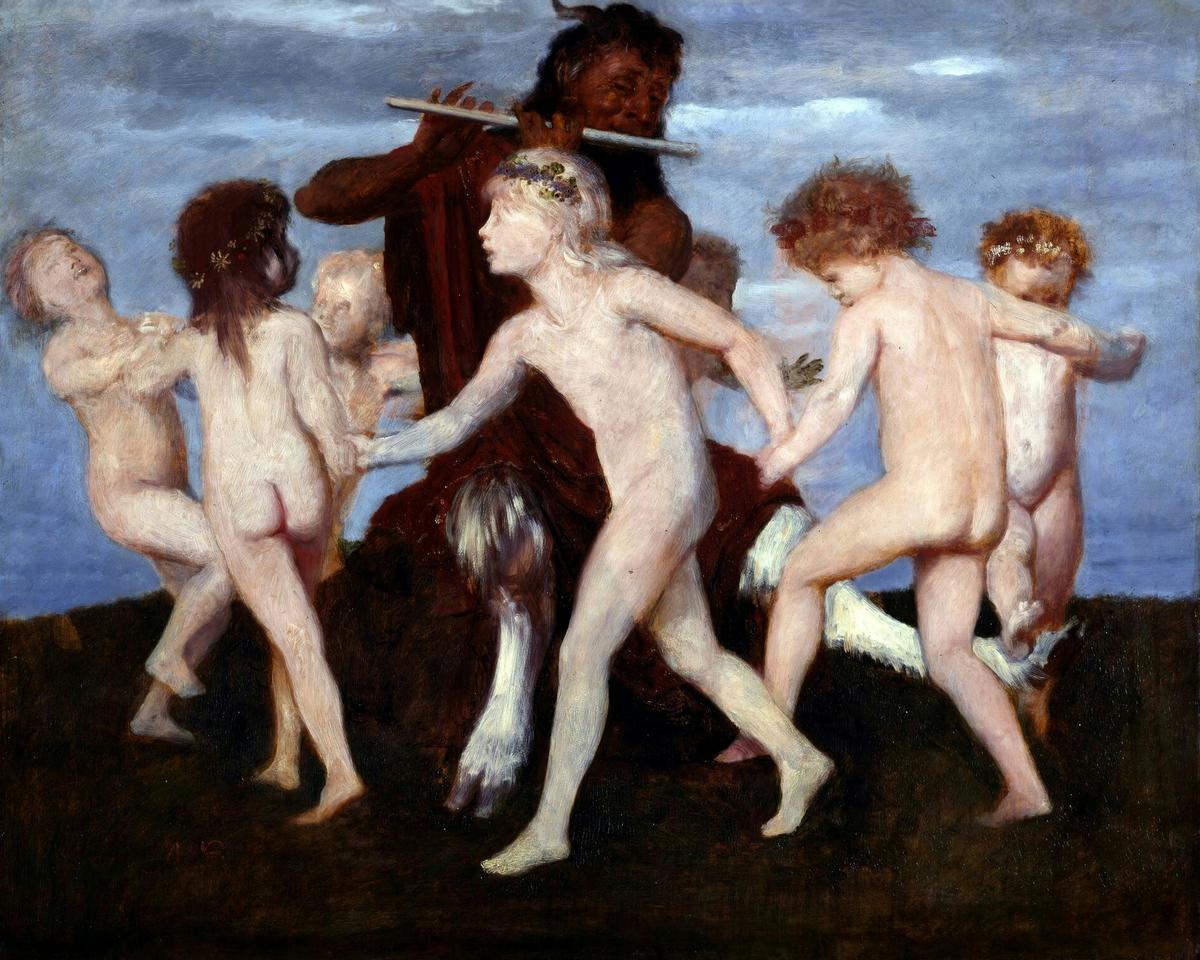 Pan Dancing with Children by Arnold Böcklin — archival fine-art print from Fable
