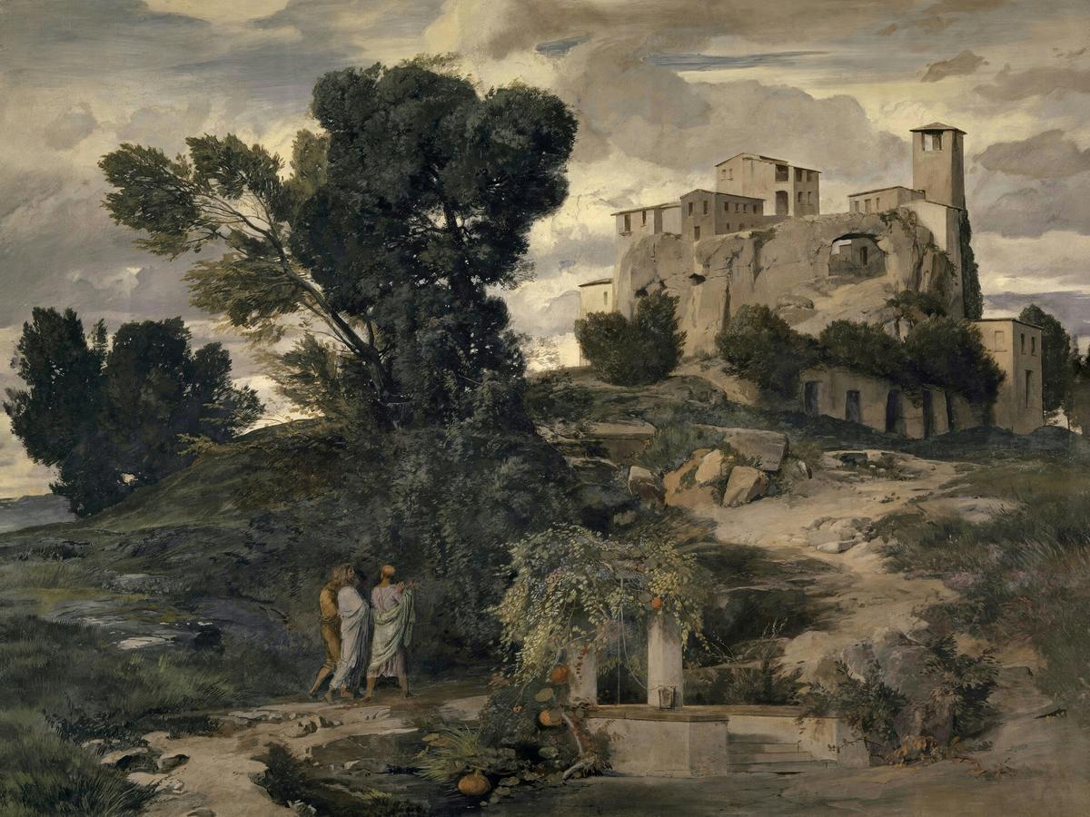 On the Way to Emmaus by Arnold Böcklin — archival fine-art print from Fable