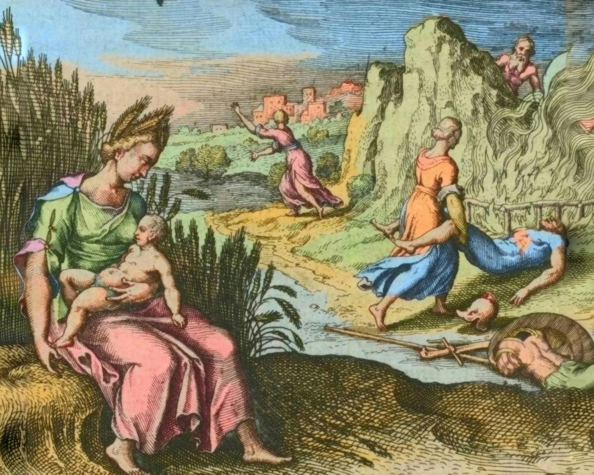 Children Tempered in Fire by Matthäus Merian the Elder, after Michael Maier — archival fine-art print from Fable