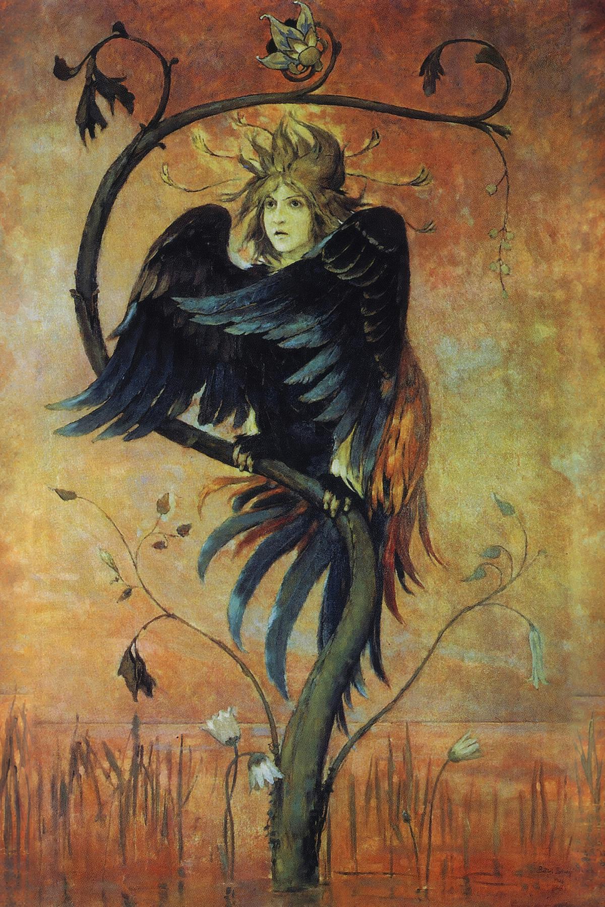 Gamayun, the Prophetic Bird by Viktor Vasnetsov — archival fine-art print from Fable