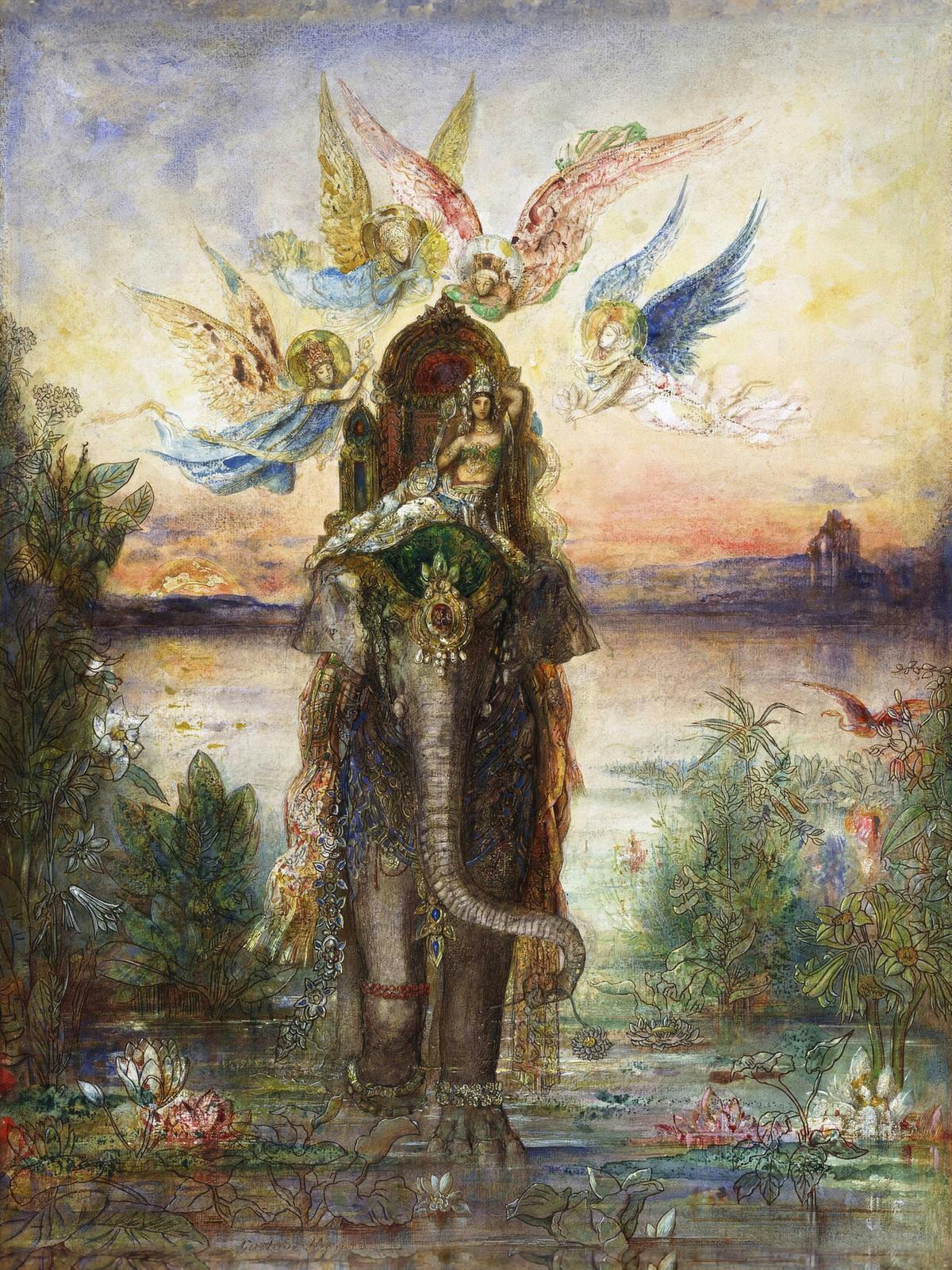 The Sacred Elephant (Peri) by Gustave Moreau — archival fine-art print from Fable